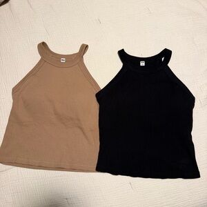 Uniqlo Halter Style Ribbed Cropped Bra Top Bundle